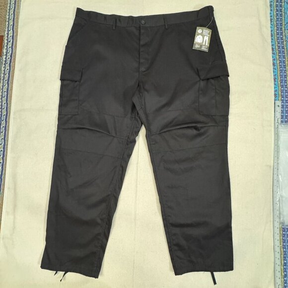 Rothco Battle Dress Uniform Cargo Pants 3XL Black Adjustable Waist Tactical Wear - Picture 1 of 16